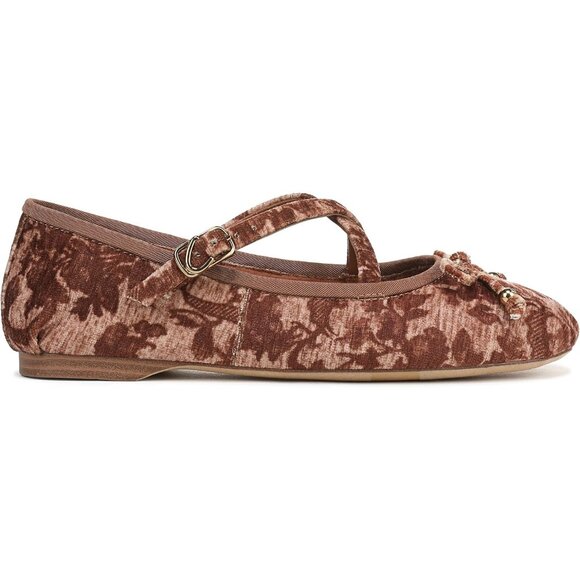 Circus NY by Sam Edelman Women's Cognac Multi Polyester Cross Strap Ballet Flat - Picture 6 of 6
